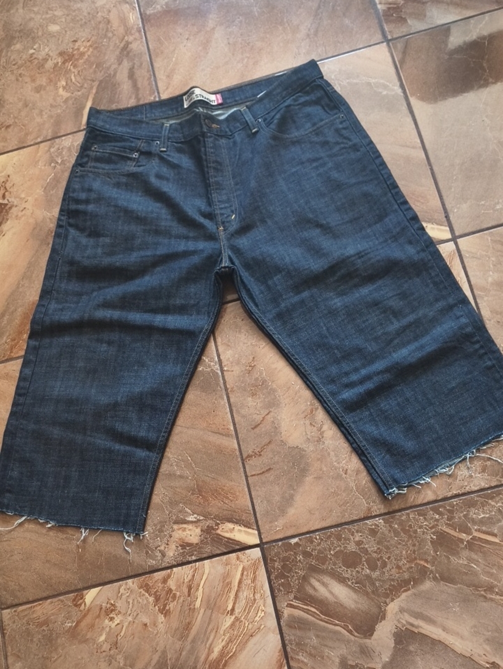 Levi's Dark Blue Denim Cut-Off Shorts